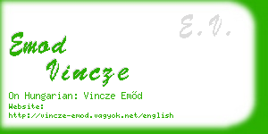 emod vincze business card